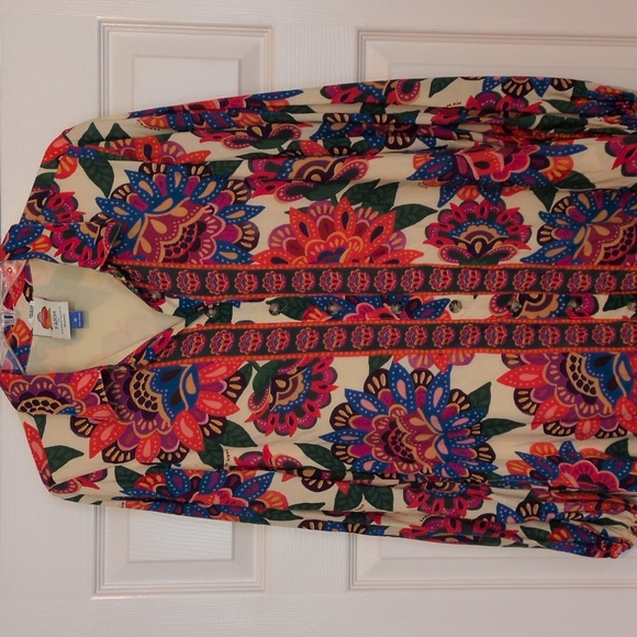 Anthropologie By Farm Rio Button Front Maxi Dress Sz. M - Picture 5 of 10